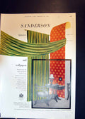Old Vintage Print Sanderson Fabrics Wallpapers Renault Dauphine Car 1957 20th