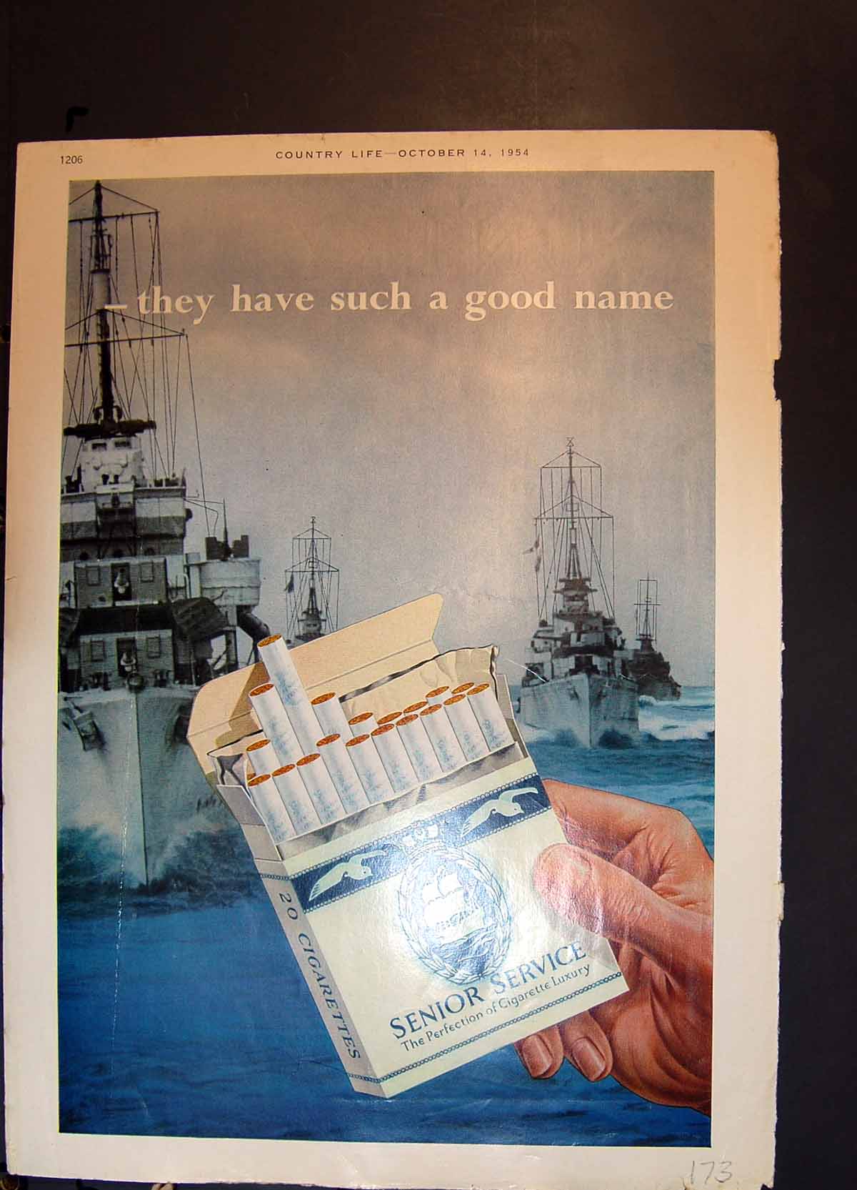 Old Senior Service Cigarettes Country Life Pink Footed Geese Nest 195 20th