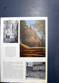 Antique Old Print Exterior Crathie Church Royal Pew Yardley Make Up Powder 19th