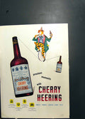 Old Antique Print Cherry Heering Liquer Lemon Hart Rum Mcewans Strong Ale 20th