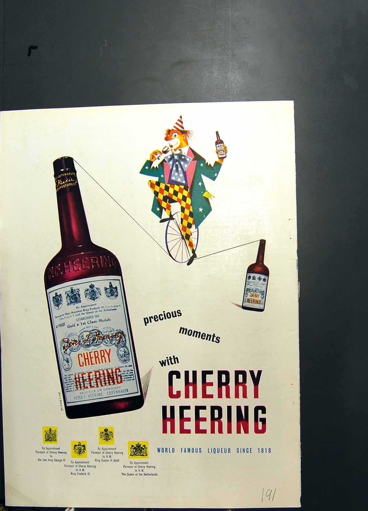Old Antique Print Cherry Heering Liquer Lemon Hart Rum Mcewans Strong Ale 20th