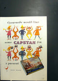 Old Print Capstan Cigarettes Burnetts Shortbread Mackinlays Scotch Whisky 20th