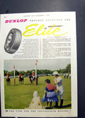 Antique Old Print Dunlop Tyres Connoisseur Motorist Buzzard Nest Essex 1960