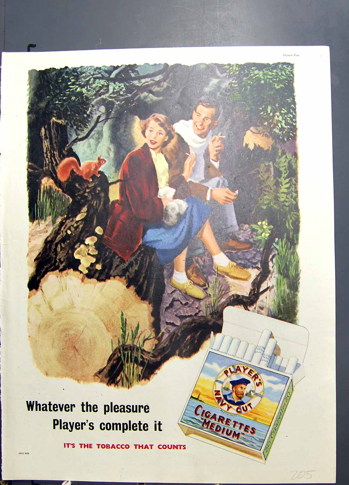 Old Print Players Navy Cut Cigarettes Peppermint Spangles Formica Surface