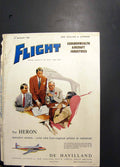 Antique Old Print Heron Airliner De Havilland Avro Aircraft Ltd Canada 1956