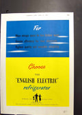 Original Old Vintage Print Choose English Electric Refrigerator 1951 20th