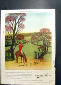 Original Old Vintage Print Abdulla Virginia Number Seven Cigarettes 1952 20th
