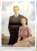 Old Print Young Married Happiness Princess Elizabeth Duke Edinburgh 1947 20th