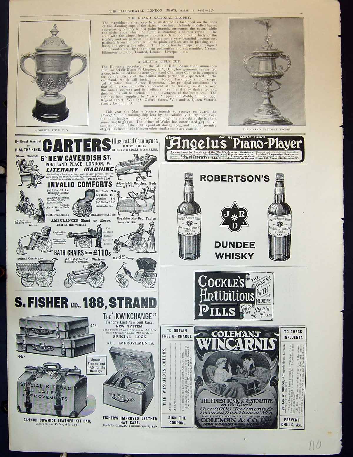 Old Carters Chair Fisher Whisky Coleman 1905 Militia Rifle Cup Grand 20th