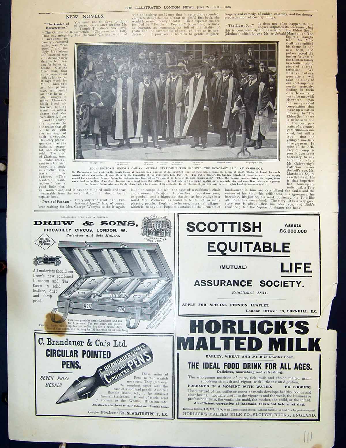 Old 1911 Legum Doctres Honoris Causa Cambridge Khan Minto Crewe Ward 20th