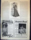 Old Antique Print 1906 Yachting Gown Cowes Erasmic Soap Neave'S Baby Food 20th