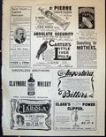 Old 1902 Pierre Toothpaste Carter'S Liver Pills Claymore Whisky Clark 20th
