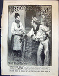 Old Print 1889 Advertisement Brooke'S Monkey Brand Soap Benjamin Romance 19th
