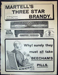 Old Advertisement Martell Brandy Price'S Candles Beechams Pills 1904 20th