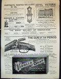 Old 1891 Hotel Victoria Vinolia Soap Lewis Gun Negretti Zambra Damask Victorian