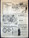 Old 1891 Ellimans Embrocation Bennett Watches Robinson Pillans Polish Victorian