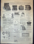 Old Advertisement Mappin Webb Damask Linen Allen Hanbury Grillon 1887 Victorian