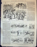 Antique Print 1890 Kentish Hop Garden Hoppers Doncaster Horse Racing Sport 19th