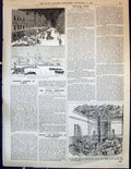 Old Print 1891 Gas Explosion Knightsbridge Electric Light Station London 19th