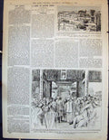 Old Antique Print 1891 Tibet Yarkand Government House Lansdell Dalgleish 19th