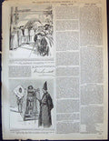 Antique Old Print 1891 Tibet Yarkand Amban Camera Government House Kubza Cage