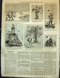 Antique Print 1890 Humours Naval Eclipse Expedition Corea Astronomy Hunting