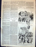 Antique Print 1892 Spurgeon Foundation Stone Memorial Schoolhouse Walworth 19th