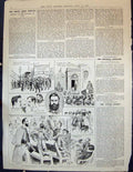 Antique Old Print 1890 Postmen Agitation Parade Meeting South Place Institute
