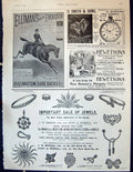 Antique Print 1898 Ellimans Embrocation Smith Watches Hewetsons Jewellery 19th