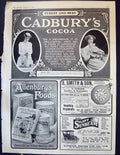 Old Print 1905 Cabdurys Cocoa Smith Watches Allenbury Sunbeam Car Argyll 20th