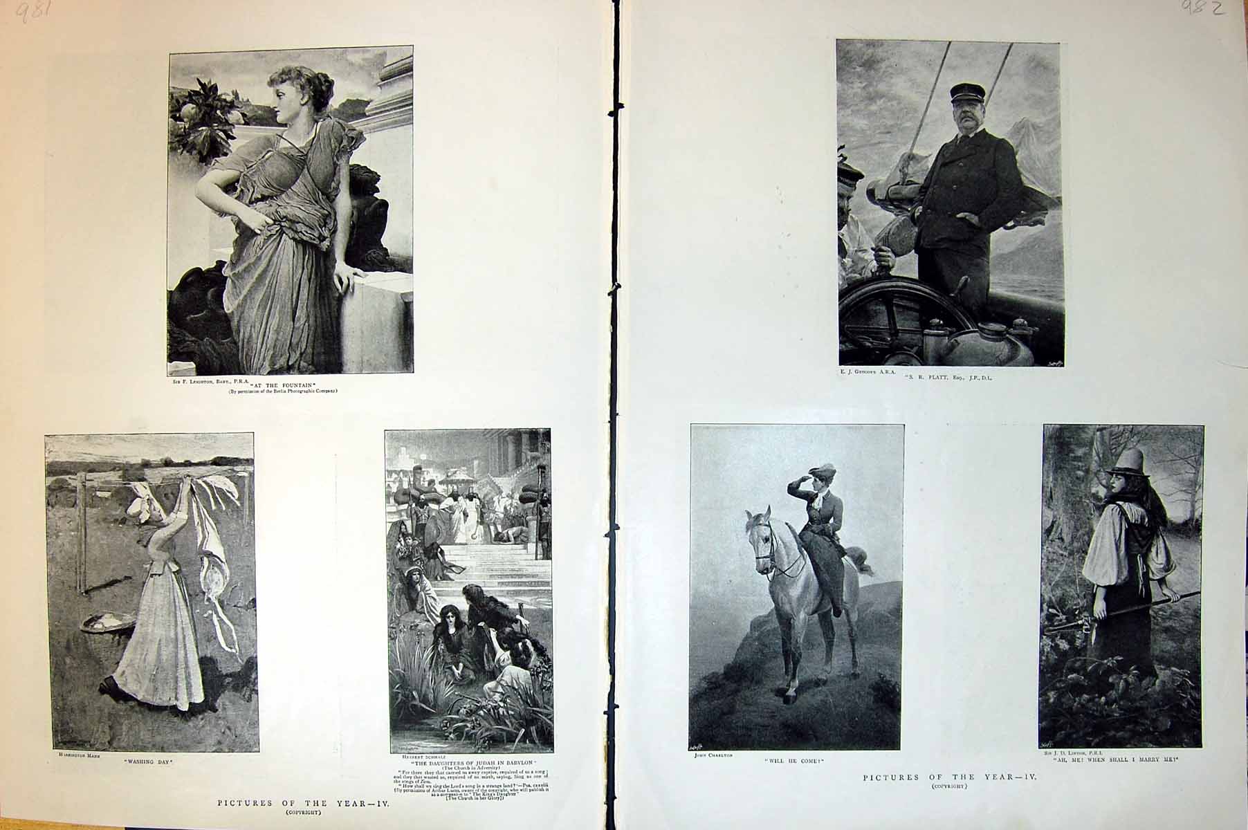 Old Platt Ship Art Royal Academy Lady Horse Daughters Judah Babylon
