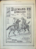 Antique Old Print 1896 Ellimans Embrocation Horses Jousting Slough England 19th