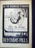 Old Print Advertisement 1922 Beechams Pills Guinea Box Ladies Driving Car 20th
