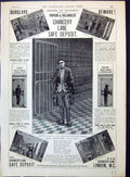 Old Print 1887 Chancery Lane Safe Deposit Plate Strong Room Jack Sheppard 19th