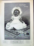 Antique Old Print 1902 Sunlight Soap Lever Brothers Port Cheshire Black Baby