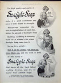 Old Advertisement 1904 Lever Brothers Port Sunlight Soap Washing Clot 20th
