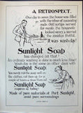 Antique Old Print 1902 Sunlight Soap Lever Brothers Man Cooking Lady Washing