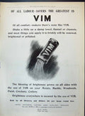 Antique Print 1904 Vim Cleaning Powder Lever Brothers Limited Port Sunlight