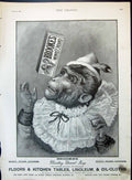 Old Print Advertisement 1895 Brooke'S Monkey Brand Soap Lace Collar Moore 19th
