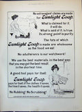 Old Advertisement 1903 Lever Brothers Sunlight Soap Cheshire Washing 20th