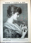 Old Advertisement 1887 Beechams Pills Medicine Box St. Helens Lancash Victorian