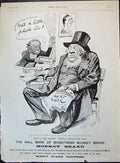 Old Print Advertisement 1899 Brooke'S Monkey Brand Soap Man Sitting Chair 19th