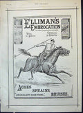 Antique Print Ellimans Embrocation Sier Horse Jousting Advertisement 1896 19th