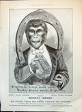 Antique Old Print 1899 Brooke'S Monkey Brand Soap Horse-Shoe Advertisement 19th