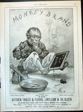 Old Advertisement 1899 Brooke'S Monkey Brand Soap Chalk Board Frying Victorian