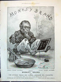 Antique Print Brooke'S Monkey Brand Soap Chalk Board School Frying Pan 1899