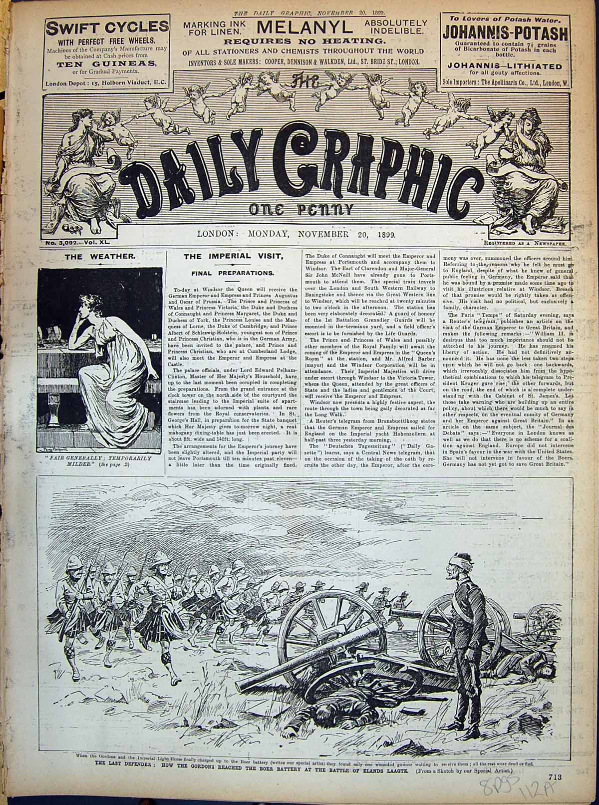 Old 1899 War Gordon Highlanders Battle Elands Laagte Football Smith S 19th