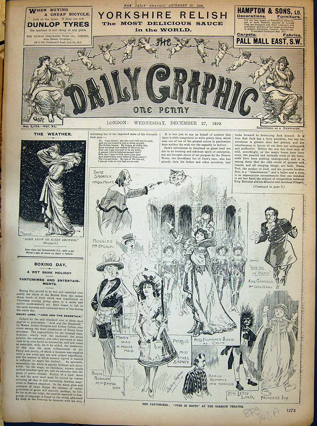 Old 1899 Pantomimes Puss Boots Garrick Theatre Harwood Sydney Lind Hi 19th
