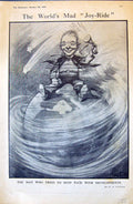 Antique Old Print 1915 Spinning World Man Keeping Pace Developments Wigfull