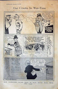 Old Print 1915 War Time Cranks Patriotism Siers Cigarette Rum Fund Comed 20th